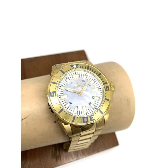 Invicta Women's Watch 17698 Angel Quartz Mother of Pearl Dial Gold Steel 38mm - Picture 12 of 15